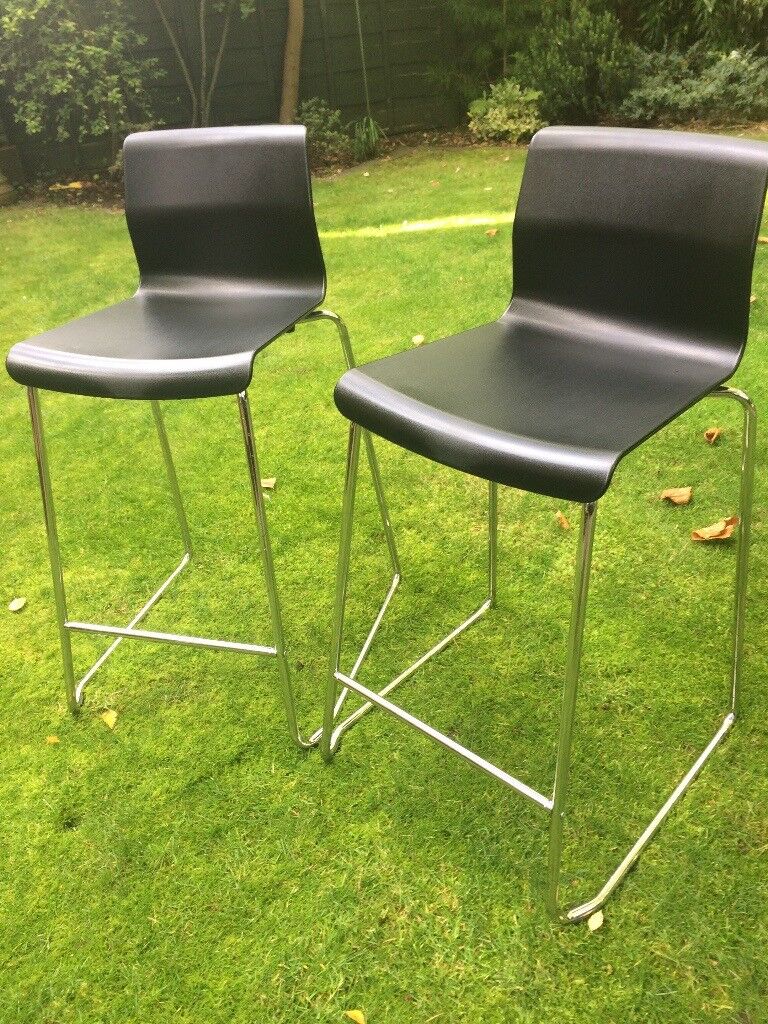 FURTHER REDUCED Bar Stool  Two Ikea  Metal Black 