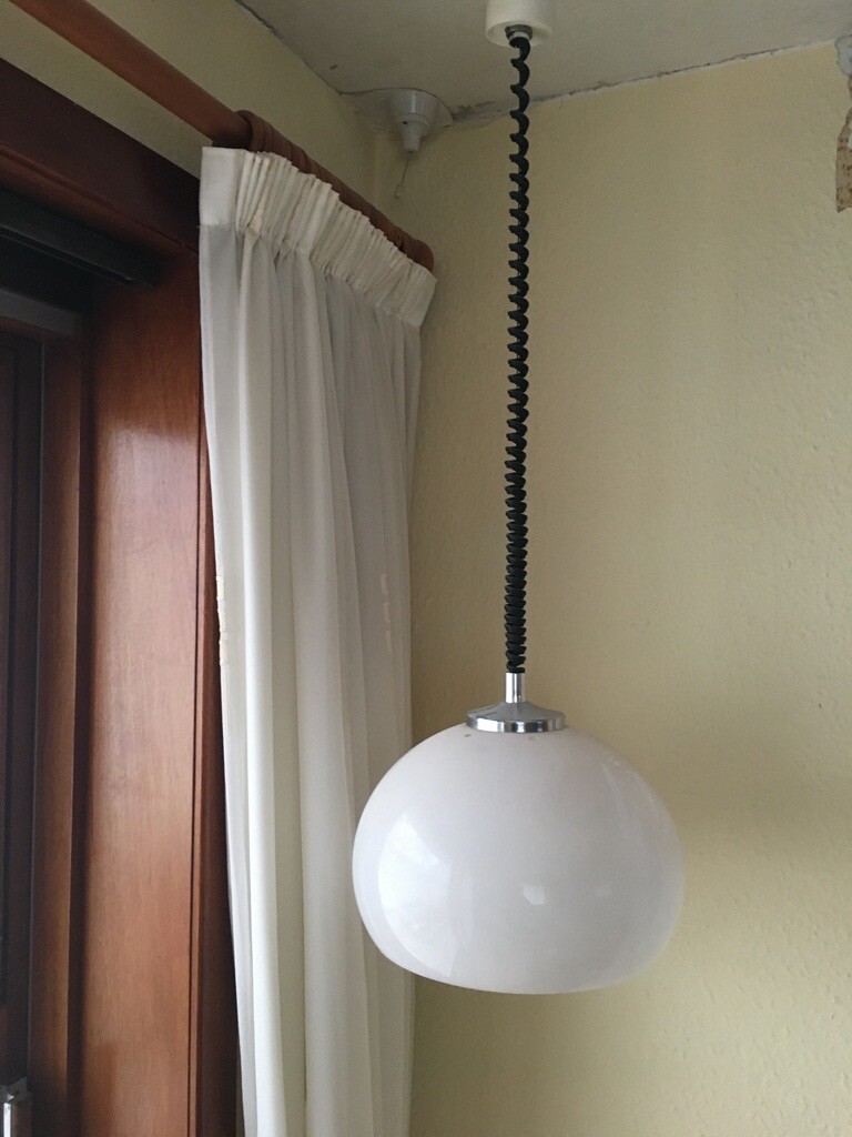 Retro 70's Rise and Fall Ceiling light in ThorntonCleveleys