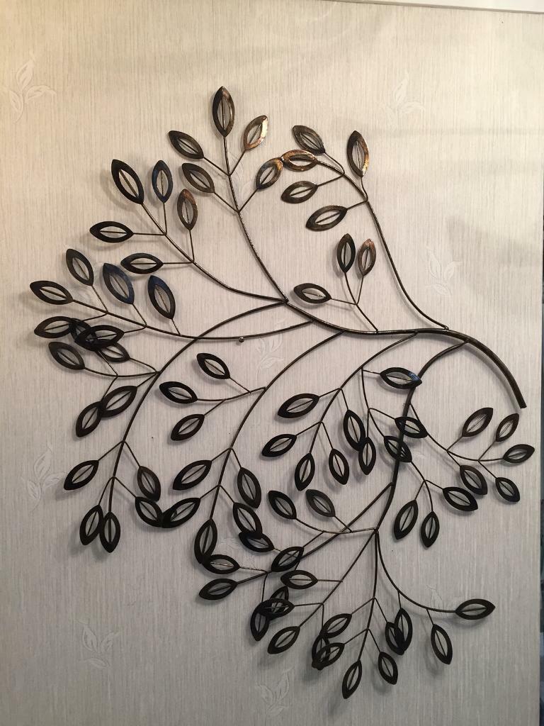Black metal leaf wall art in Linlithgow, West Lothian Gumtree