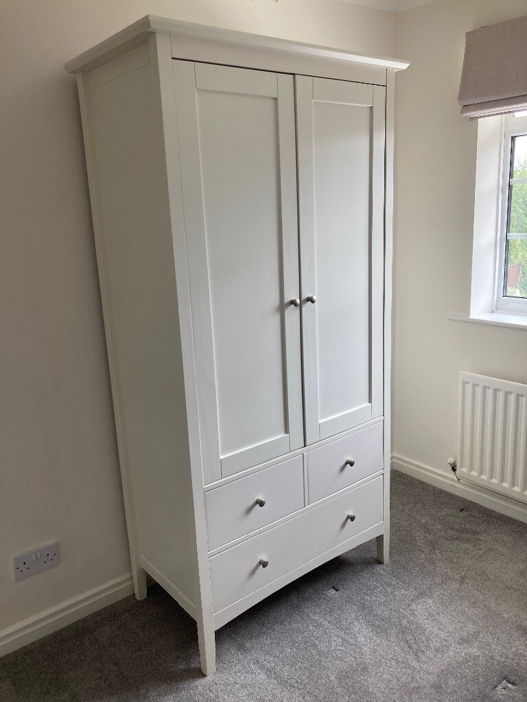 M&S Hastings soft ivory white double wardrobe in Yarm, County Durham
