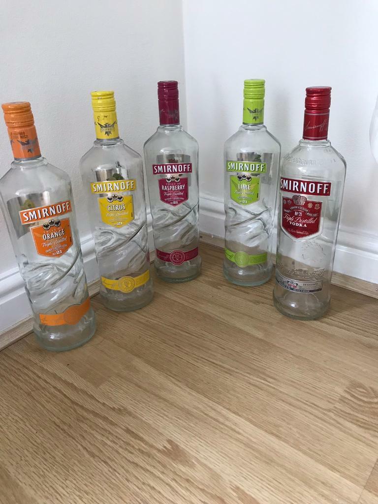 Smirnoff Empty Vodka Bottles Recycle & Revamp in Glasgow City