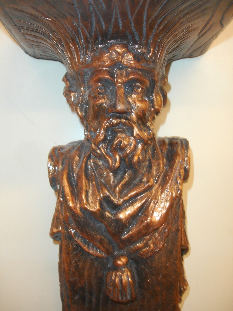 Medieval Renaissance Man Wall Bracket shelf Sconce Vintage