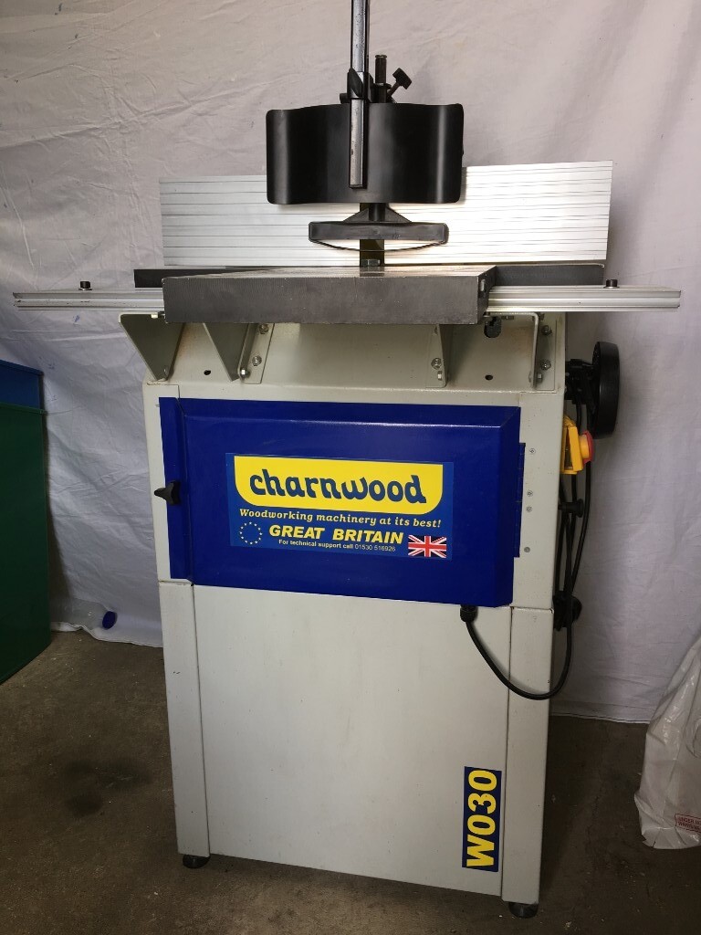 Charnwood W030 Spindle Moulder with router adapter, bobbin sander