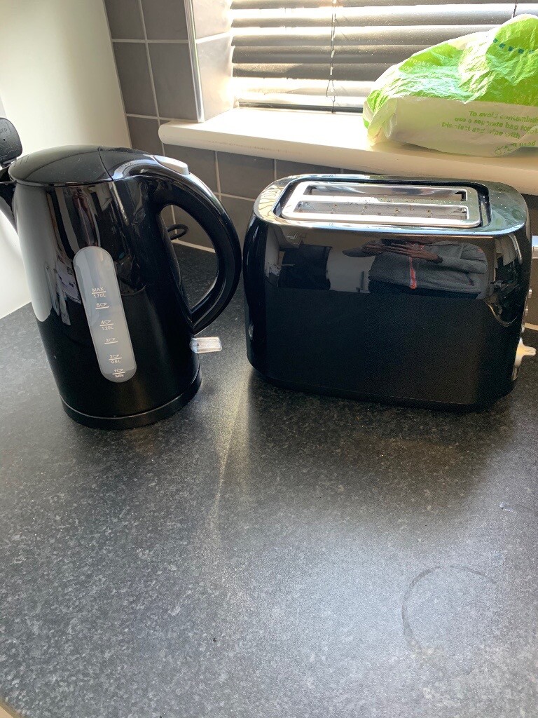 Black kettle and matching toaster in Plymouth, Devon Gumtree