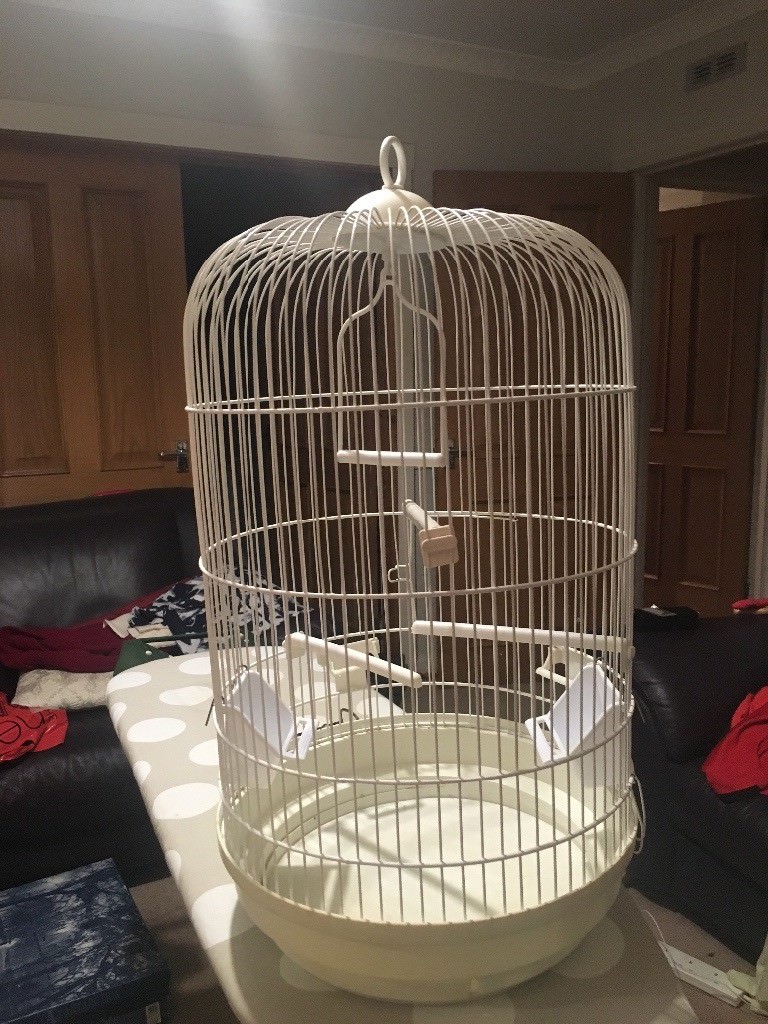 Bird cage, round, cage height 22inches, diameter 13.5 inches in