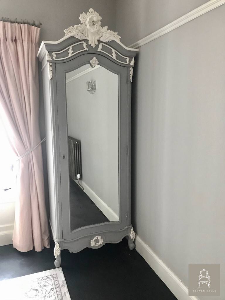 Grey And White Single Door Armoire Wardrobe In Kempston