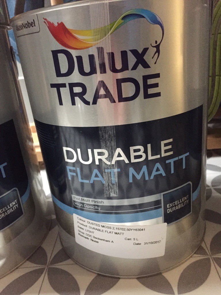 Dulux Dusted Moss 2 Durable Matt Flat (Similar to F&B Cornforth White
