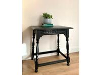 Lovely Antique Black Painted Side Table FREE DELIVERY 