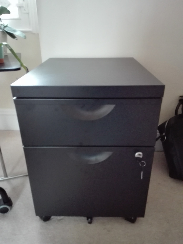Ikea Erik Drawer Unit W 2 Drawers On Castors Black In Cotham