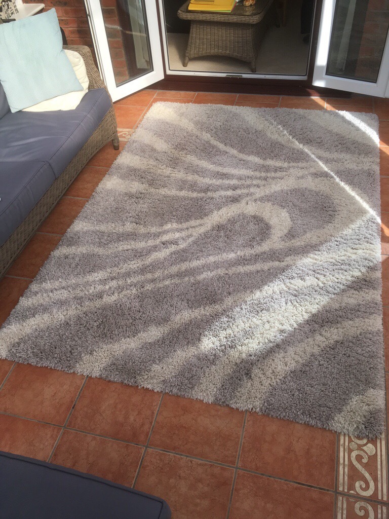 Dunelm Slumber Swirl Rug Natural/Ivory 160 x 230cm in Wirral