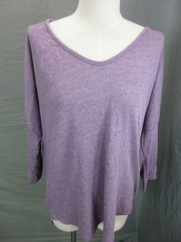 NWT Naked Size L Womens Purple 3/4 Sleeve Loose Off-Shoulder