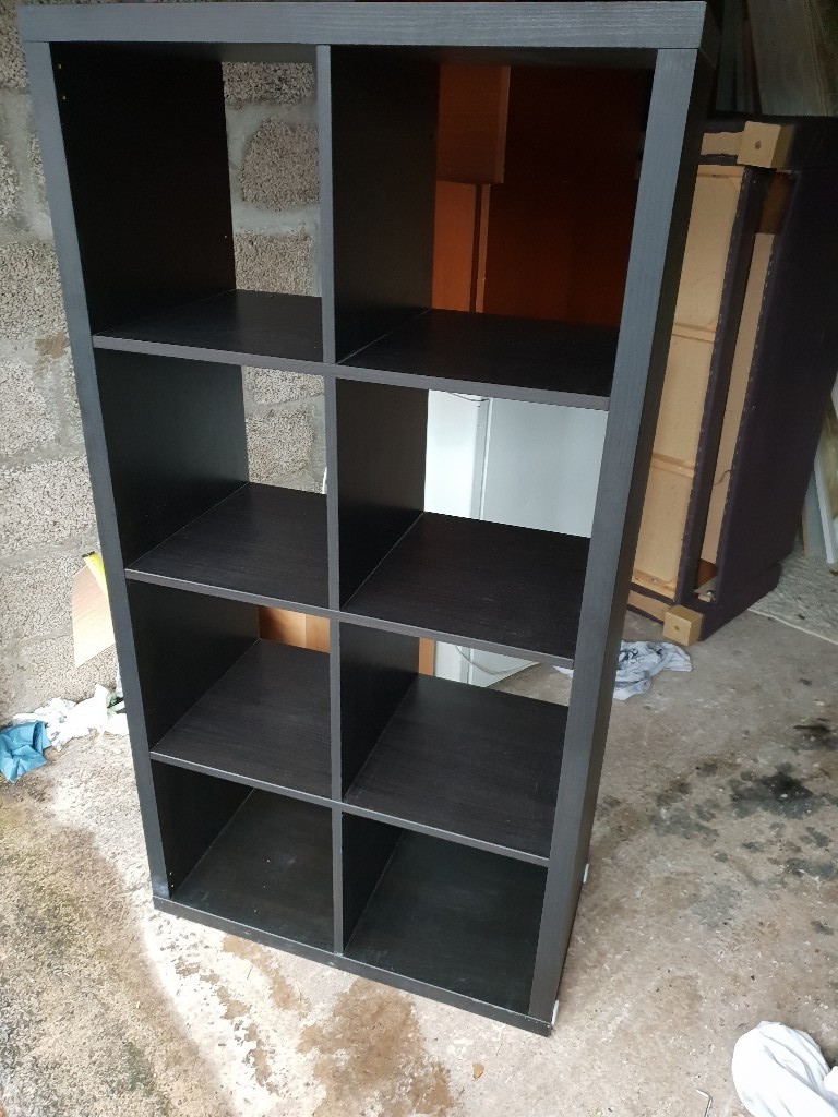 Black ikea kallax unit,storage shelves,2x4, CAN DELIVER in Bradley