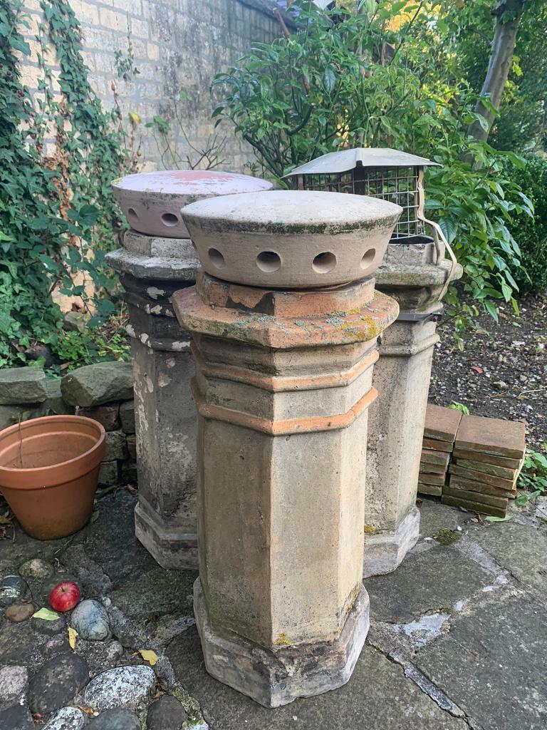 Reclaimed Period Octagonal Buff Chimney Pots x 3 in Hessle, East