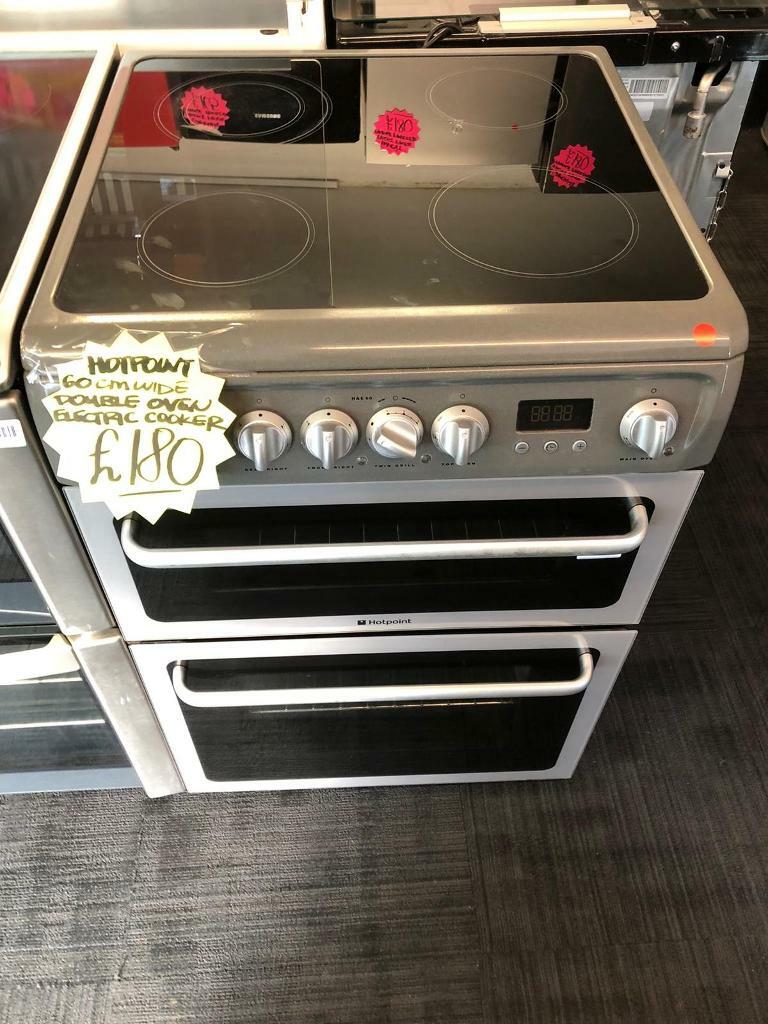 Hotpoint 60cm wide silver electric cooker in York, North Yorkshire