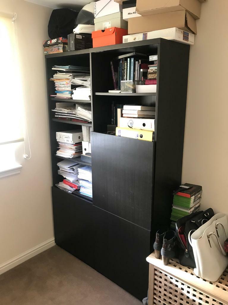 Two IKEA shelves bookcase with doors in Edinburgh Gumtree