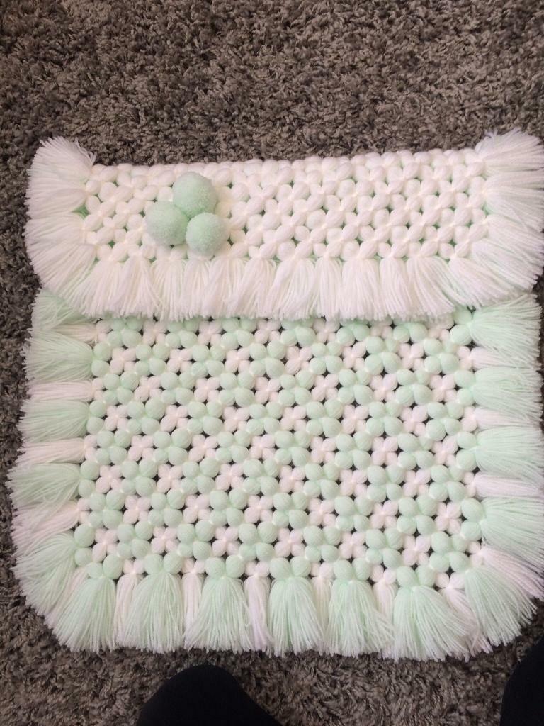 Baby blanket with Pom poms in Runcorn, Cheshire Gumtree