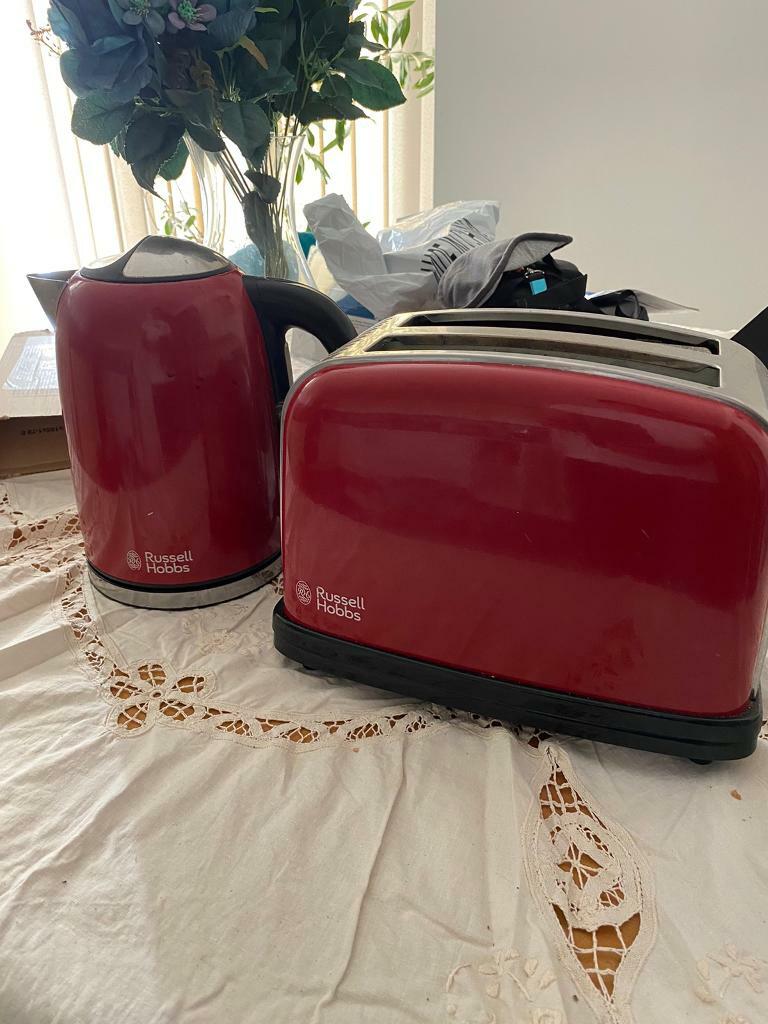 Russell Hobbs Red Kettle and Toaster in WottonunderEdge
