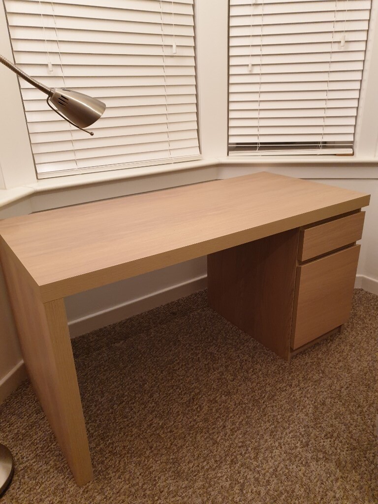 Ikea MALM White Oak Desk With Drawers in Knightswood, Glasgow Gumtree