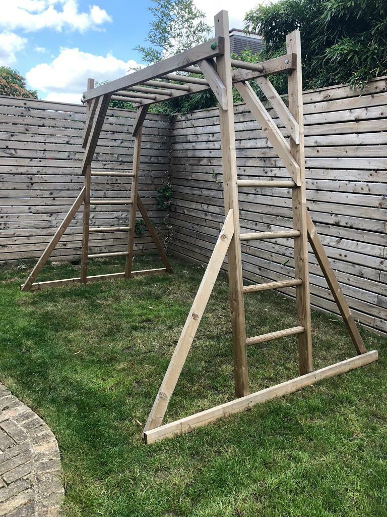 Dunster House Timber Monkey Bars climbing frame in Wanstead, London