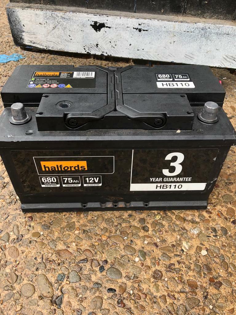 Brandnew Halfords HB110 Lead Acid 12V Car Battery 3 Year Guarantee Big