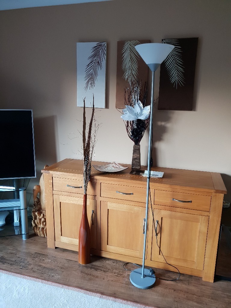 Brown Room Decor Floor Lamp Extra Large Vase Artificial Flowers