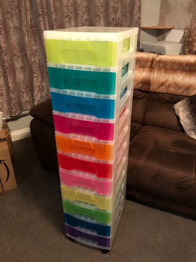 Rainbow Storage tower 11 Craft Drawers Can drop off locally in