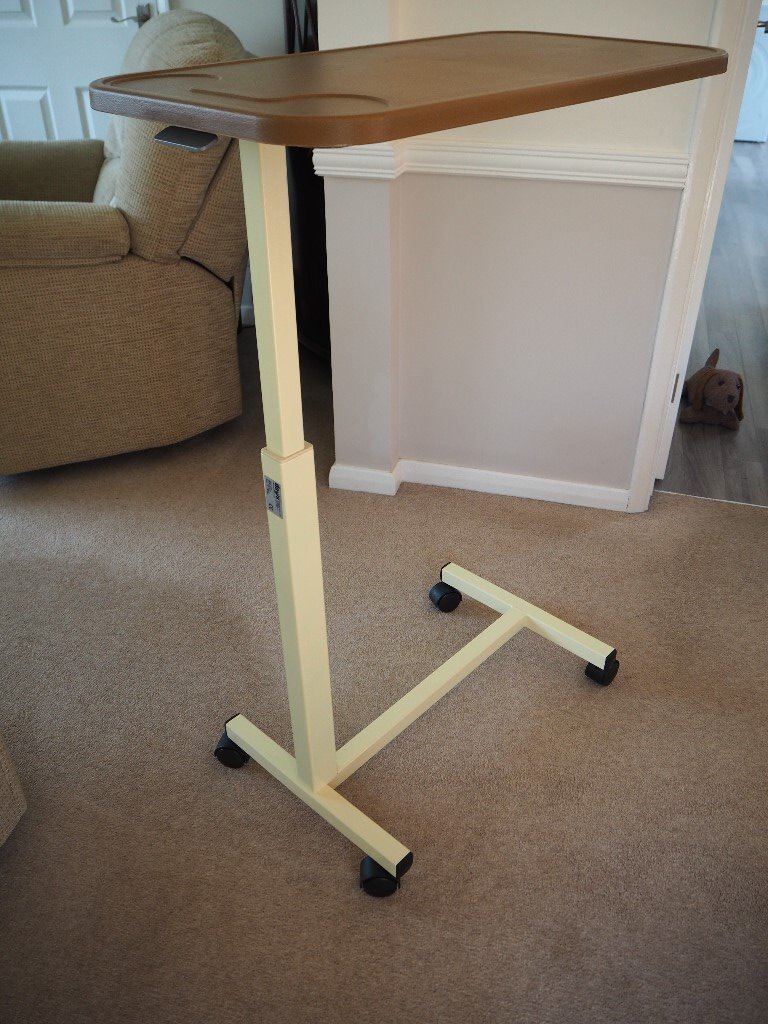 Days Adjustable height overbed table with plastic top - as ...