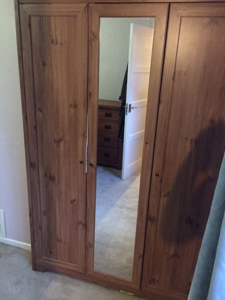 Triple Wardrobe With Full Length Mirror In Tetbury Gloucestershire