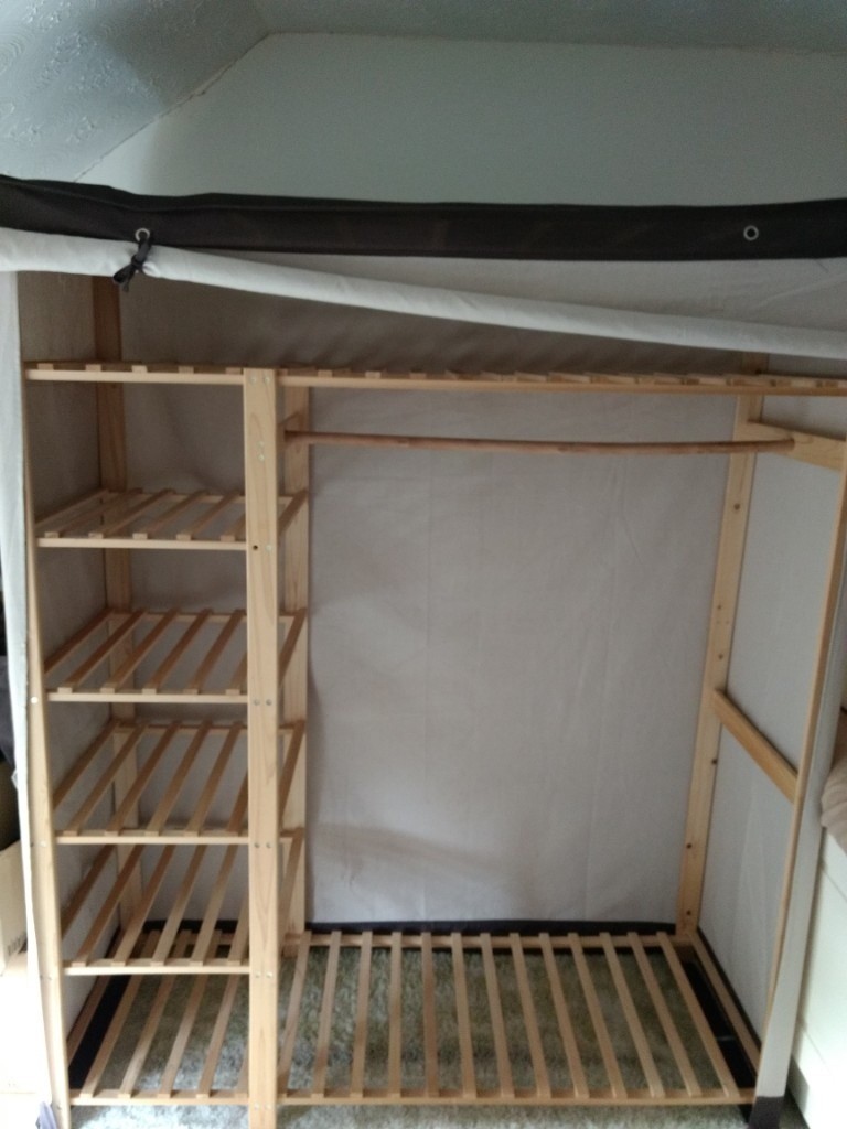 Cream And Brown Canvas Wardrobe In Norwich Norfolk Gumtree