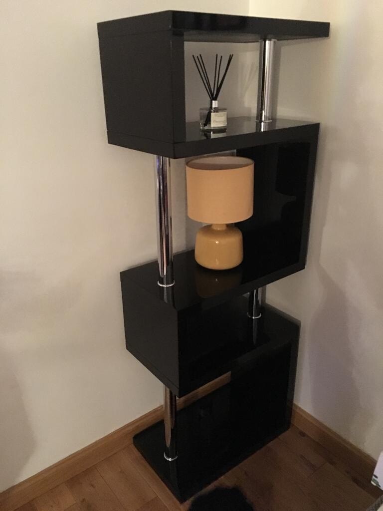 Black tall shelving unit & tv unit. in Southside, Glasgow Gumtree