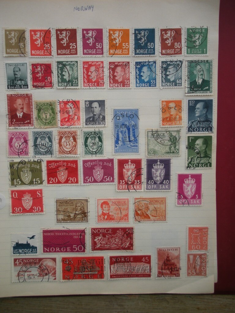 60 Norway Stamps on album pages | in Aberdeen | Gumtree