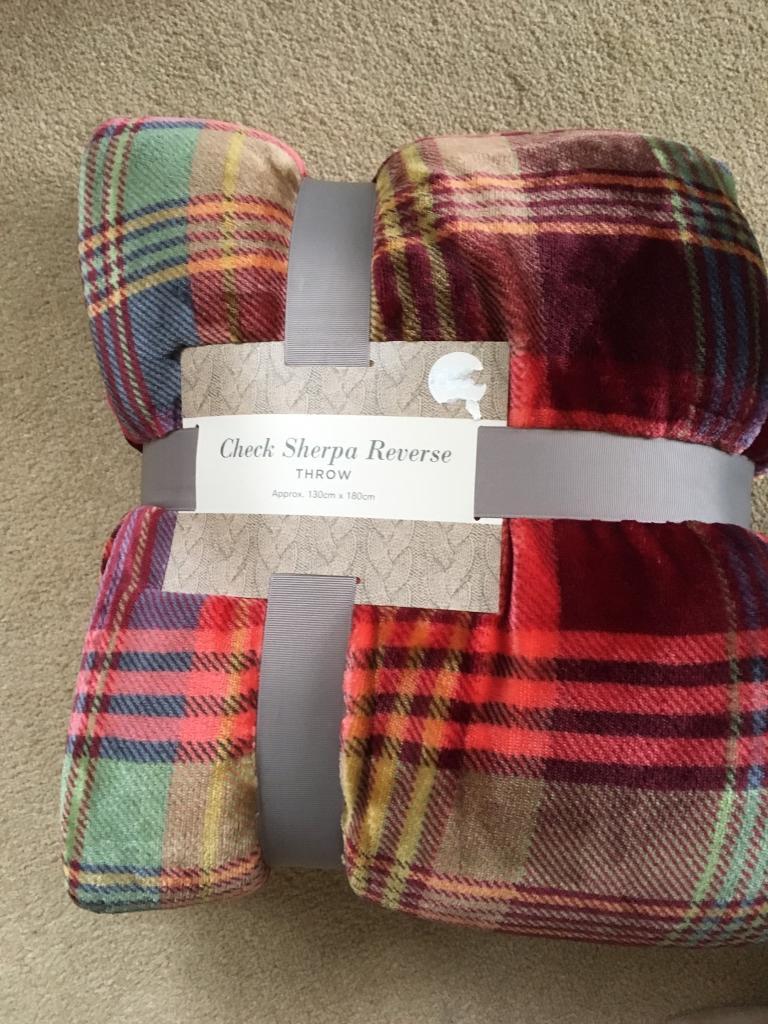 Brand new Dunelm fleece lined throw in Gloucestershire Gumtree