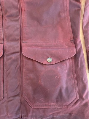 Pre-owned Filson Mooncroft Waxed Cotton Canvas Jacket Burgundy Red Women's Small S Coat