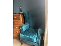 Large wing chair