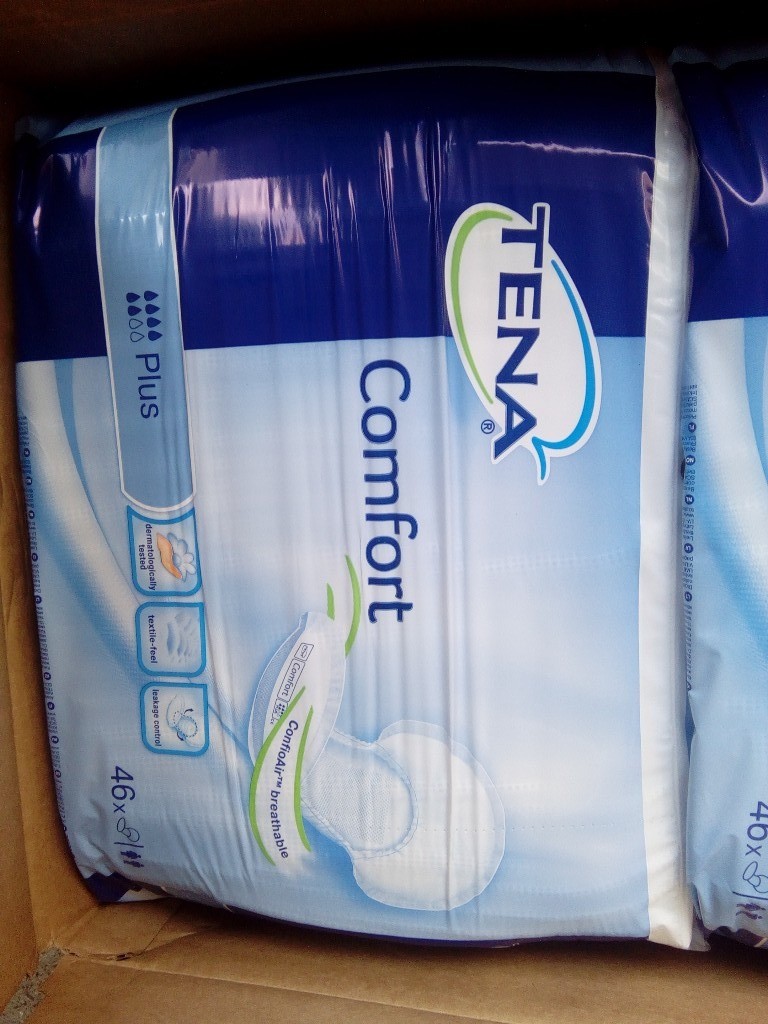 Box Of 92 Tena Comfort Plus Incontinence Pads In Selston
