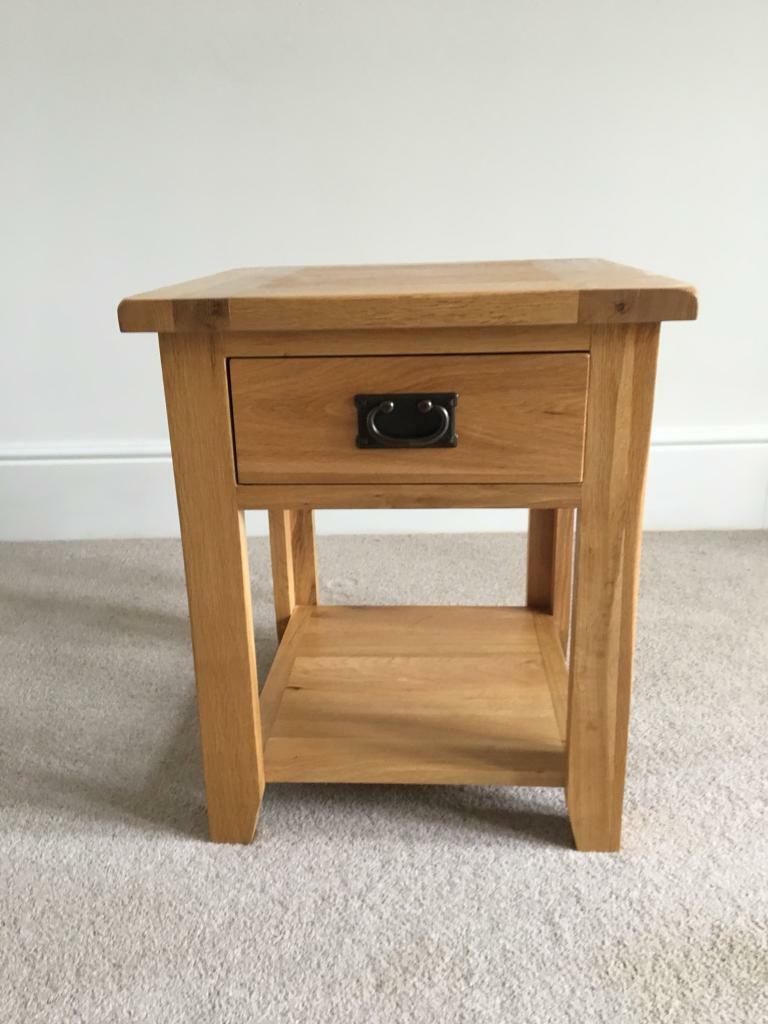 Solid Oak Side table with drawer in RadcliffeonTrent
