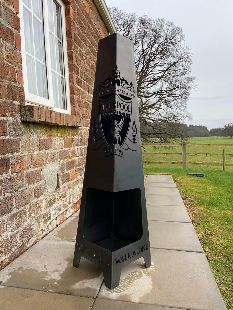Personalised fire pit, wood burner, chiminea, Liverpool, fire pits
