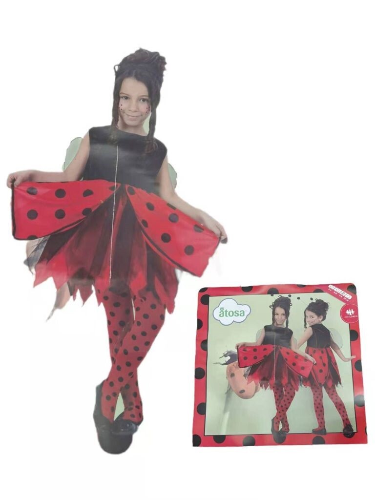Costume Vestito Coccinella Bambina Festa Carnevale 10-12 Anni bal