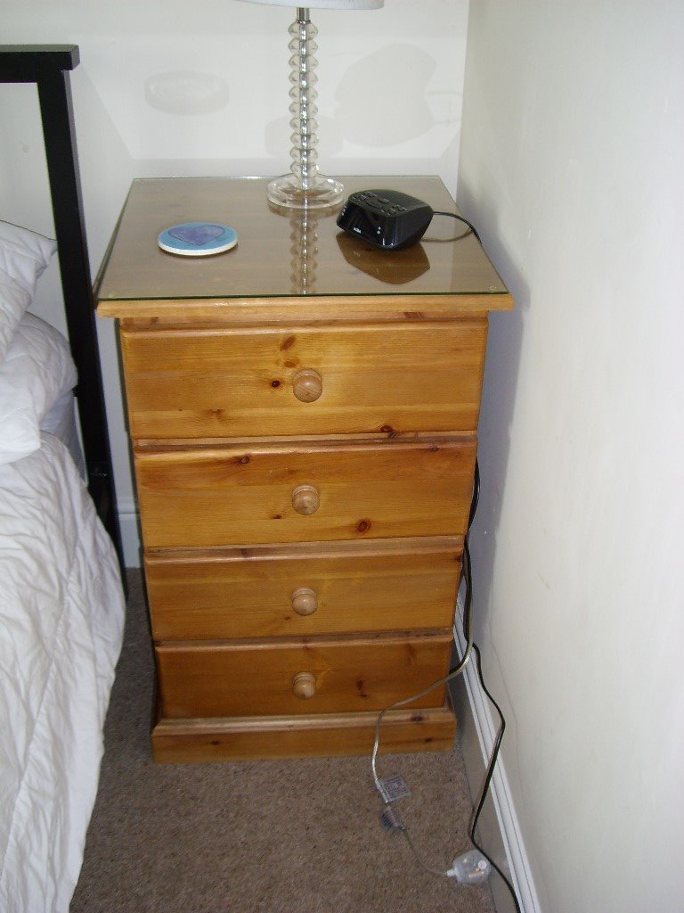 Narrow Style 4 Drawer Solid Pine Chest Of 4 Drawers In Whitley Bay