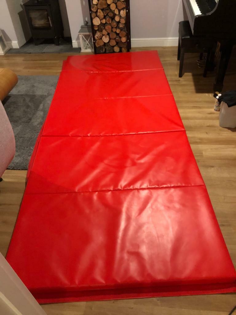 10FT (3m) Folding Gymnastics Tumble Red Floor Mat easy storage! in