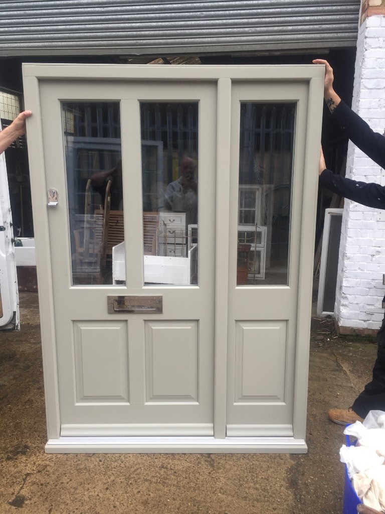 Elegant Wooden Front Door With Side Panel In Aston Clinton
