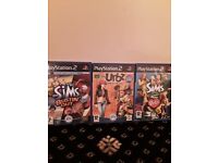 Play station 2 games x3 sims