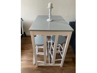 Dining Table & 4 Stools Wood