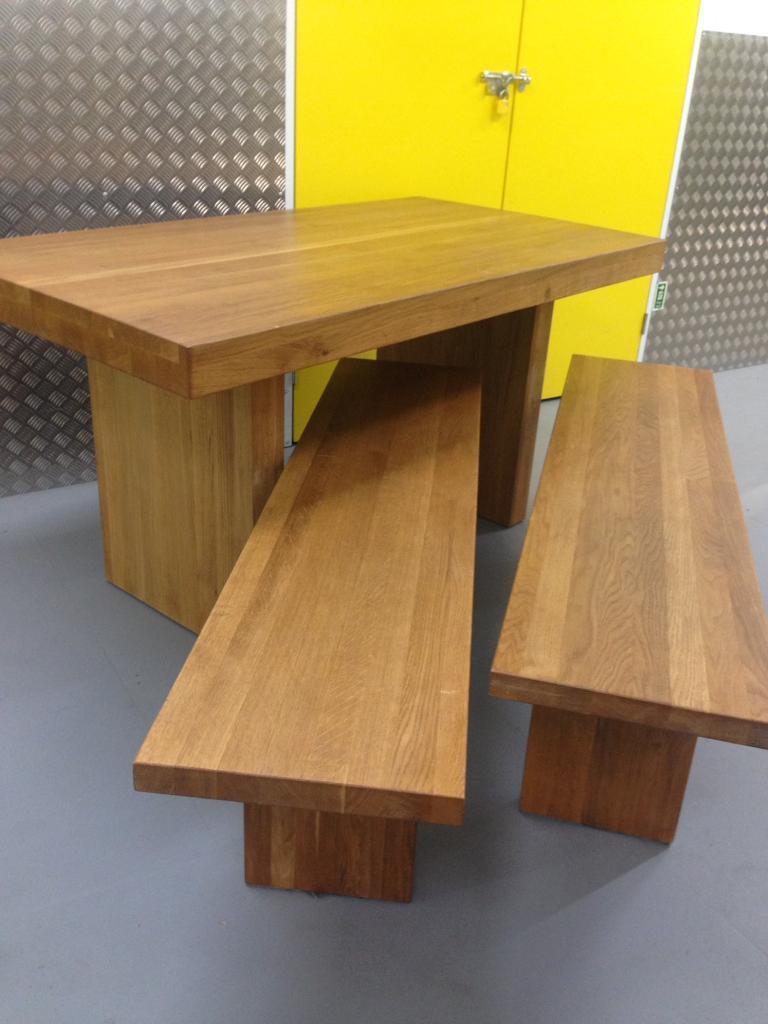 John Lewis Henry Oiled Oak Dining Room Table 2 Benches Laura