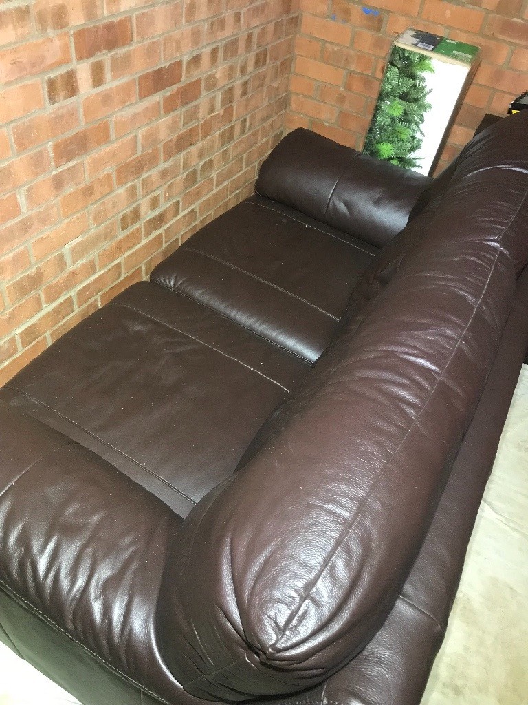 Leather Sofa Bed . Sofabed excellent condition in Worthing, West