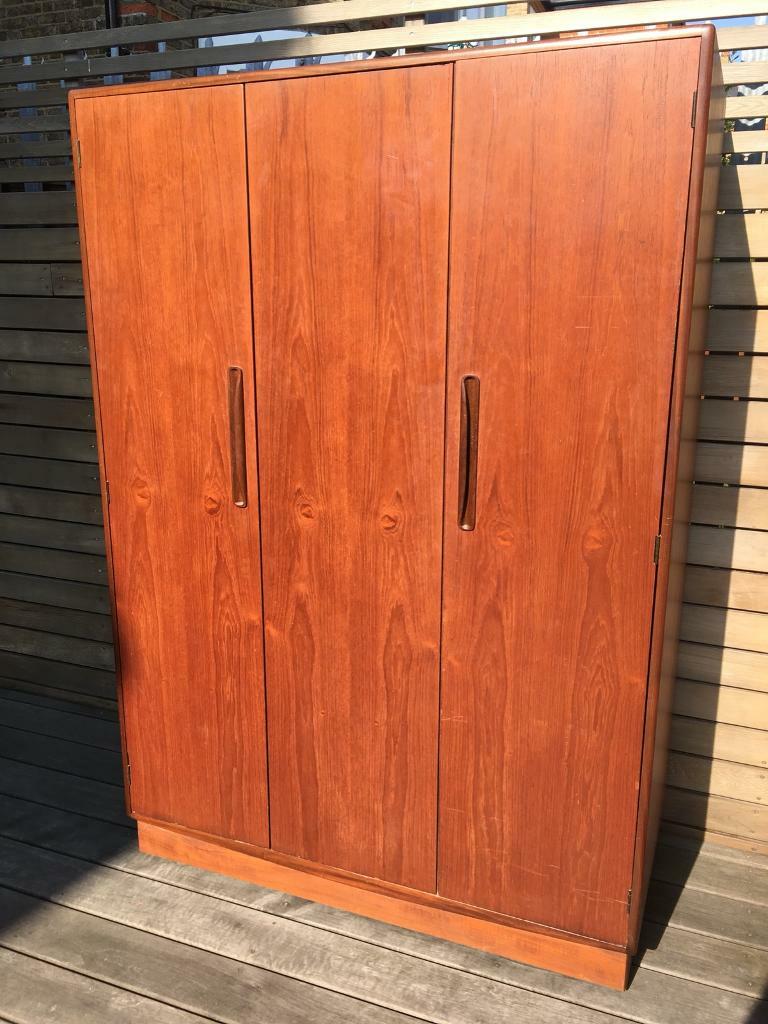 Vintage Danish Design G Plan Teak Folding Door Wardrobe