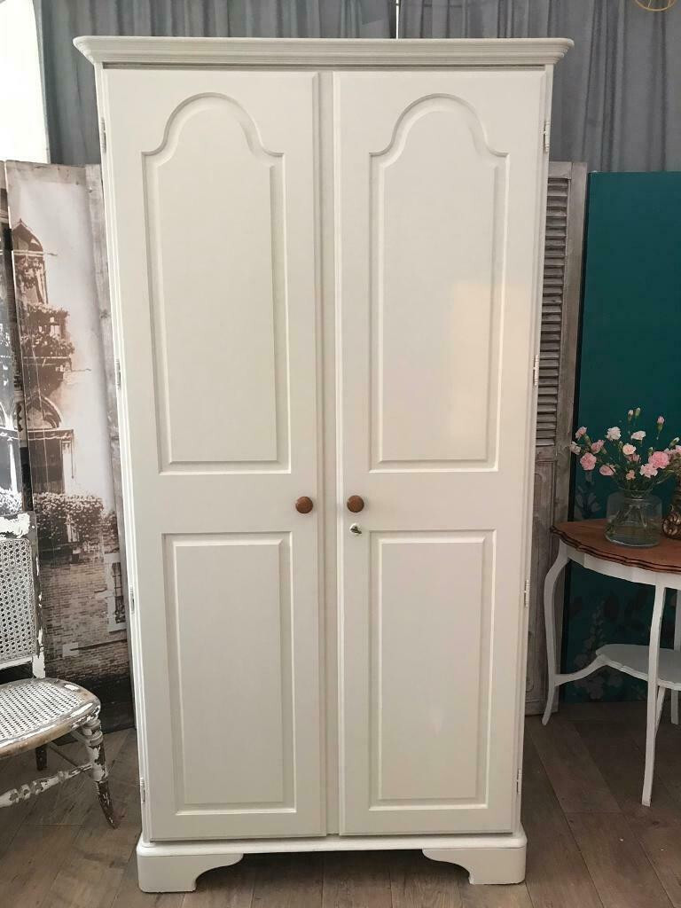 Shabby Chic Pine Double Wardrobe By Ducal In Streatham
