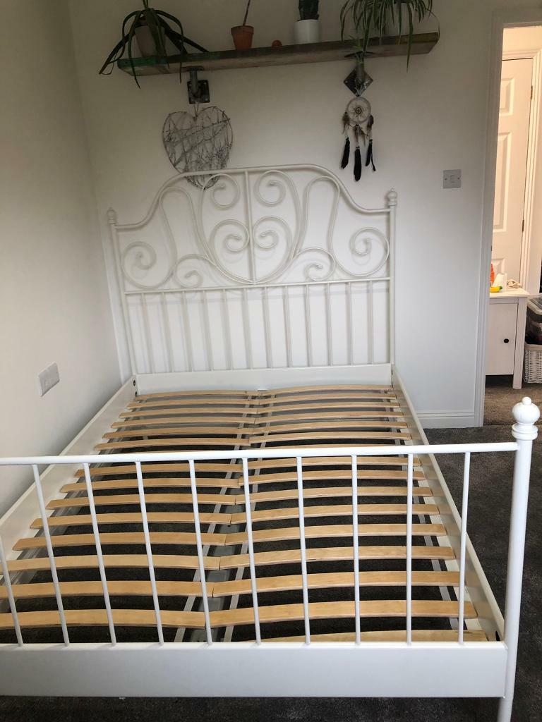 Ikea Leirvik Double Bed Frame White in Ferndown, Dorset Gumtree