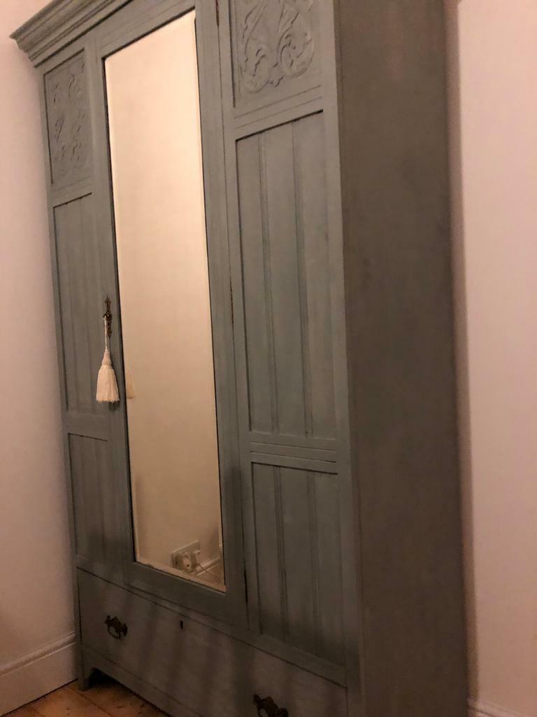 Single Door Wardrobe Mahogany Painted In Annie Sloan Paint In