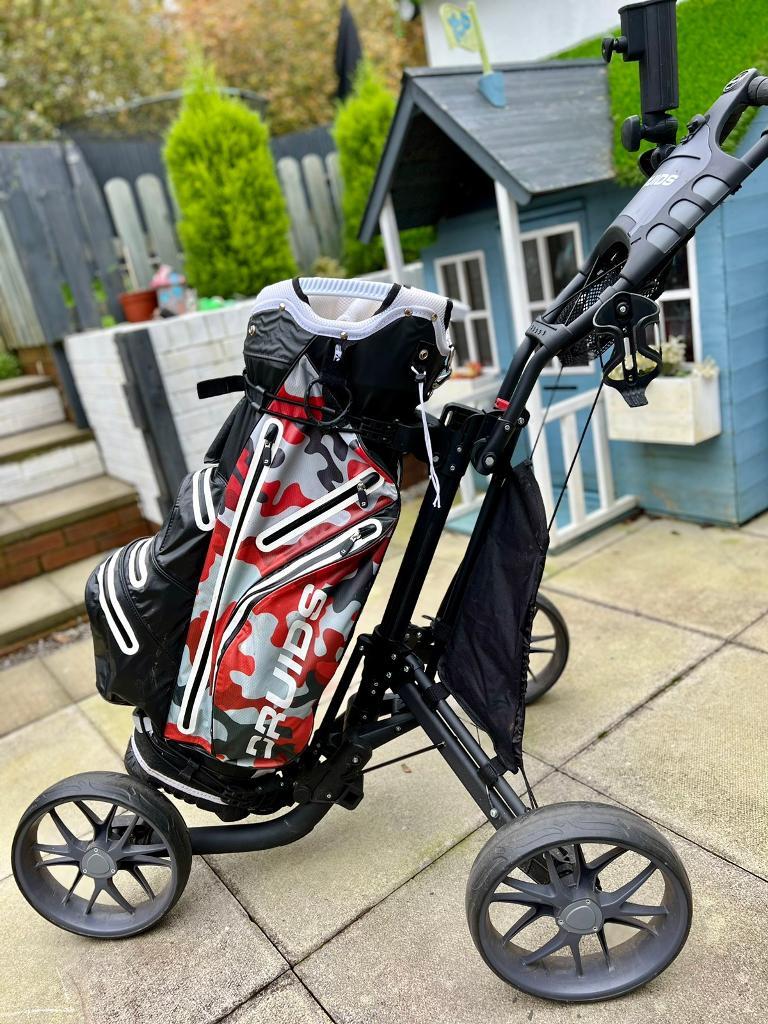 Druids WaterProof Cart bag with Trolley and Extras in Bridgend Gumtree